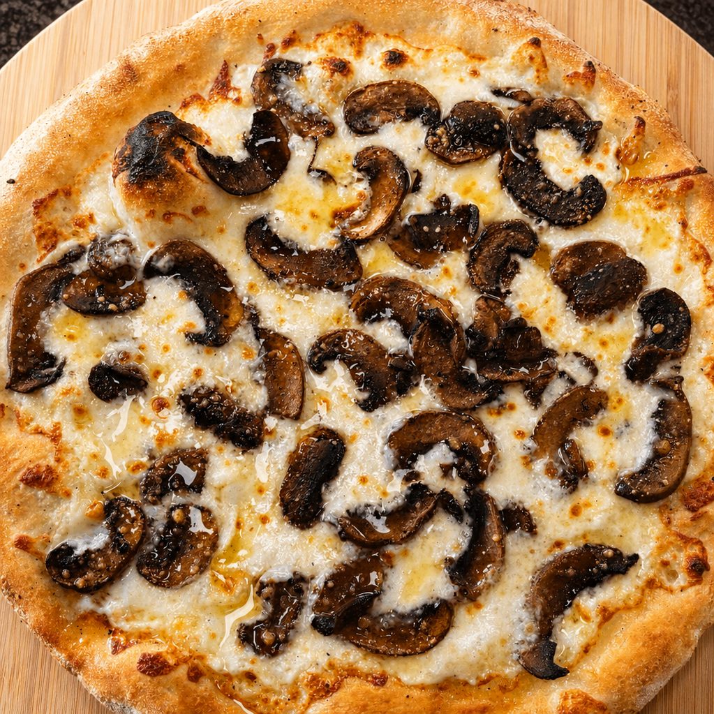 Truffle Wild Mushroom Pizza.